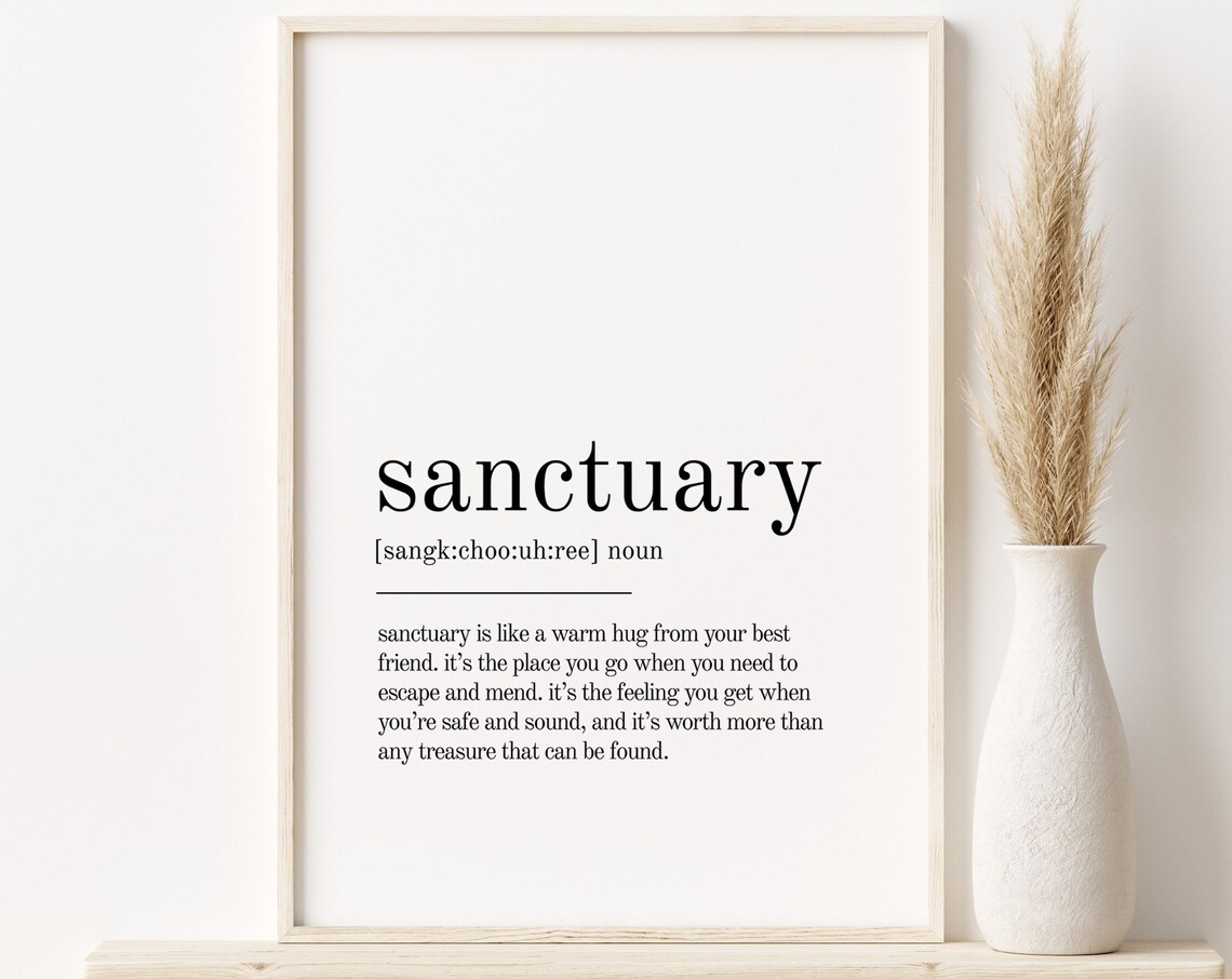 Sanctuary Definition Personalized Art Print
