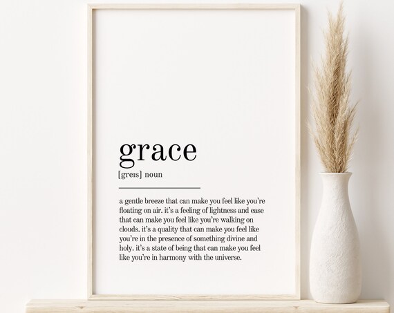 Grace Definition, Personalized Gift For Him