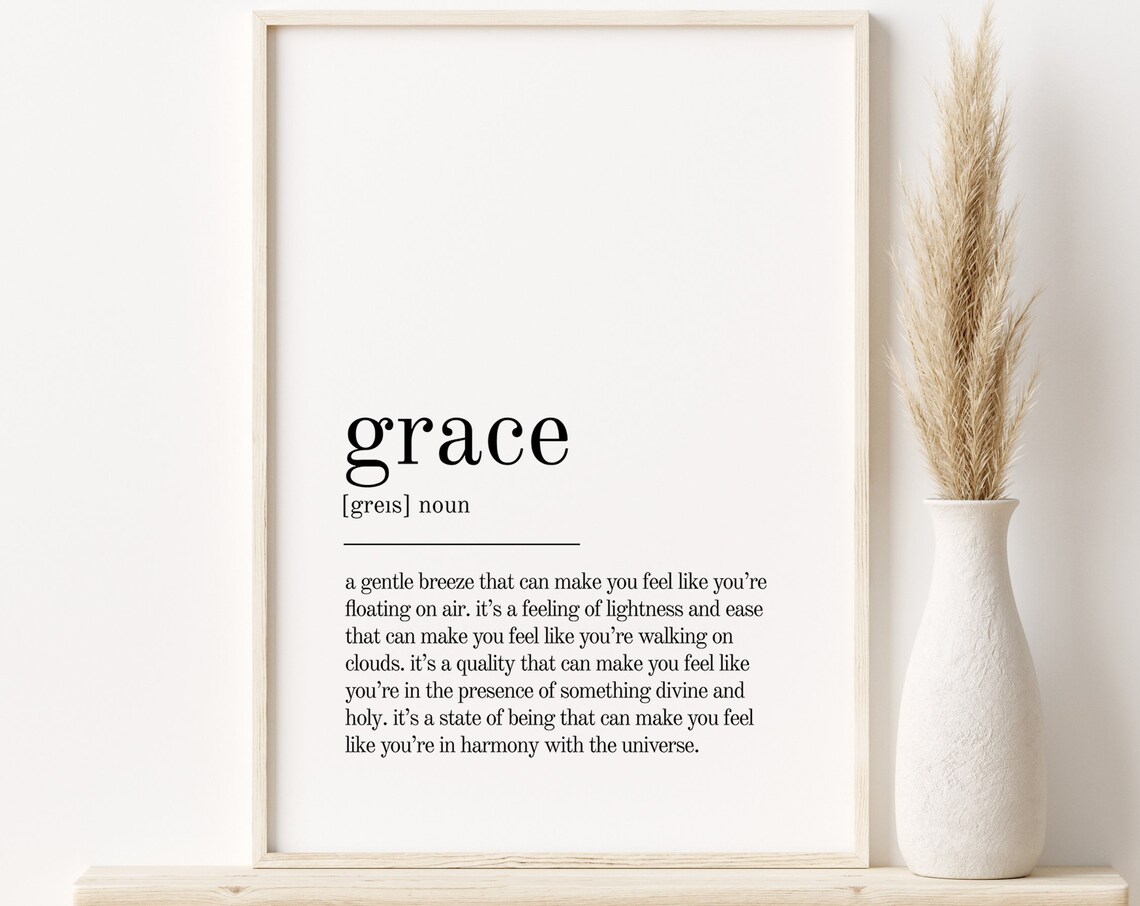 Grace Definition, Personalized Gift For Him