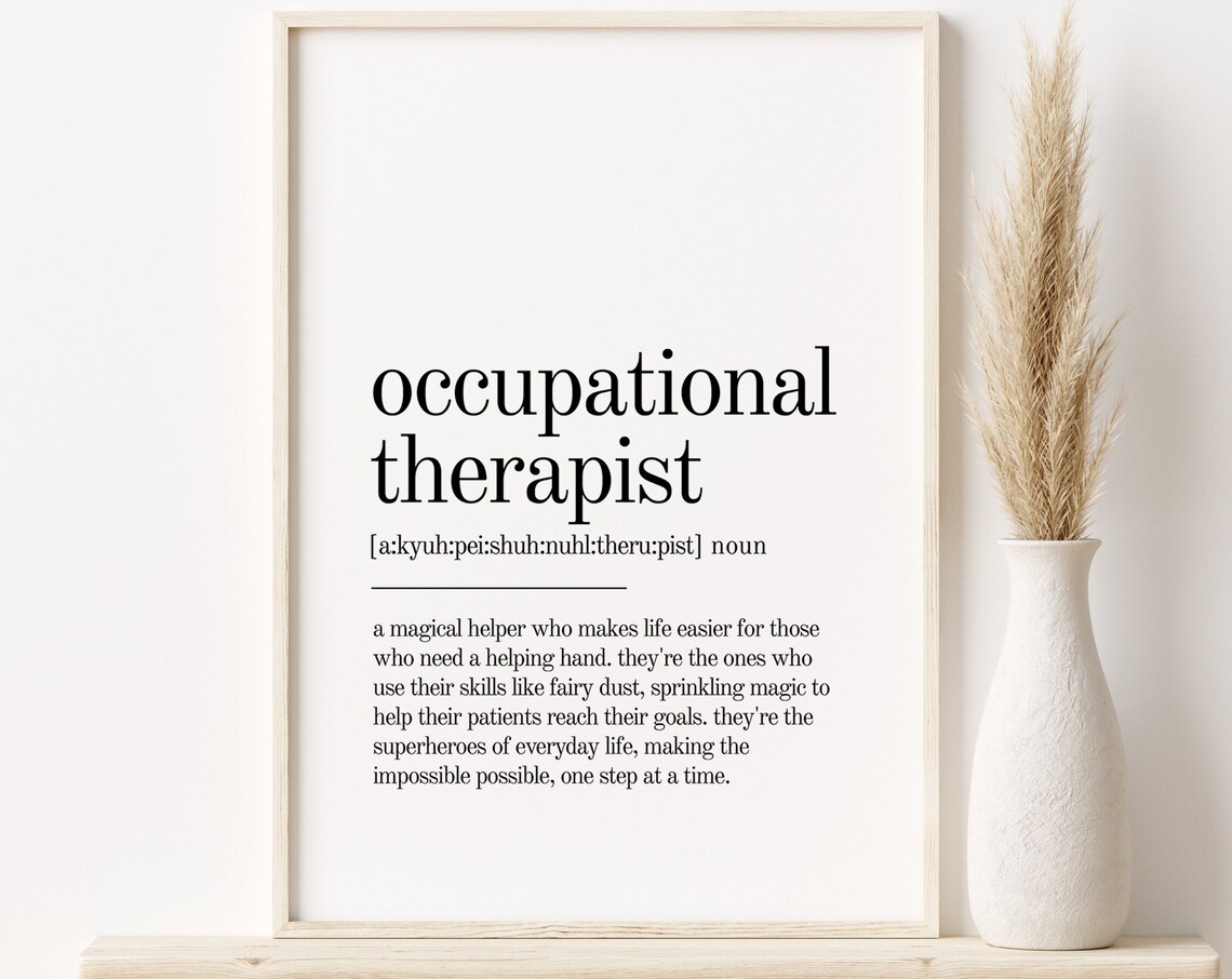 Occupational Therapist Definition, Minimalist Wall Art Print