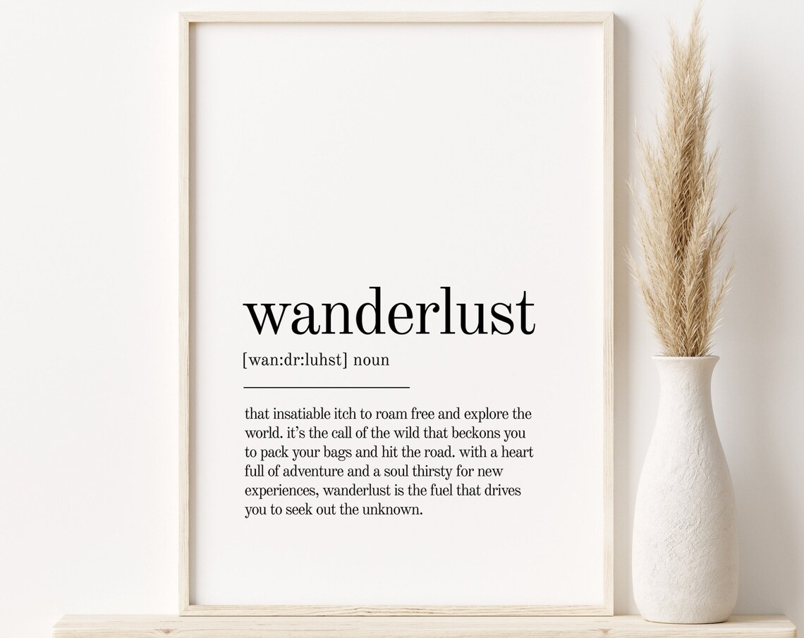 Wanderlust Definition Minimalist Art Print - Image 5