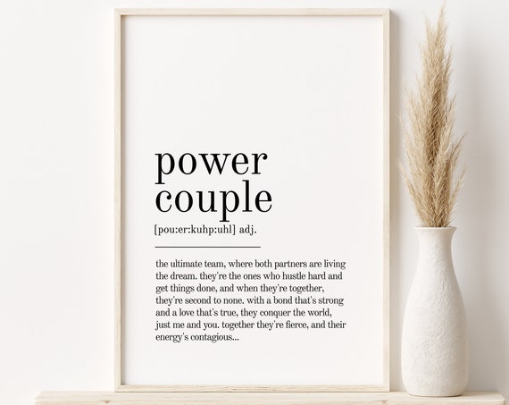 Power Couple Definition - Minimalist Poster