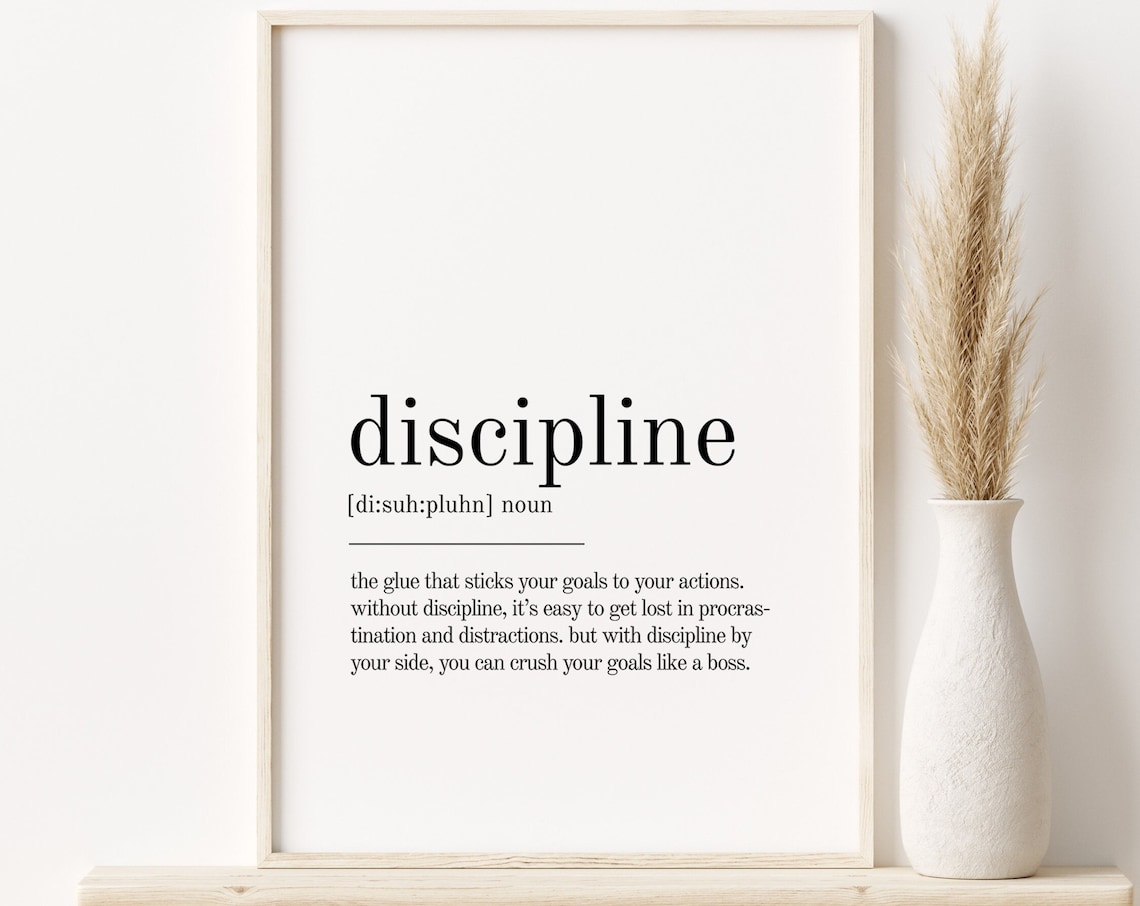 Discipline Definition Personalized Art Print
