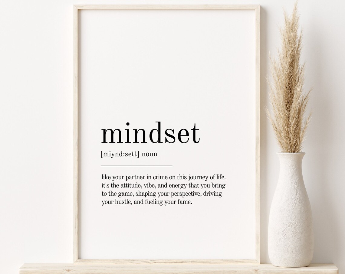 Mindset Definition Personalized Art Print