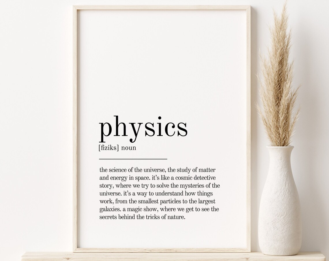 Physics Definition Minimalist Poster, Self Love