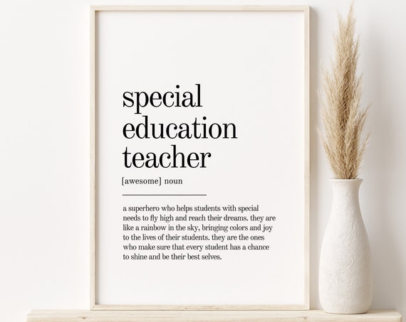 Special Education Teacher Definition Art Print, Minimalist