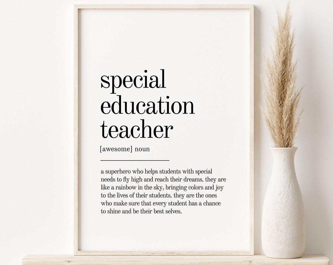 Special Education Teacher Definition Art Print, Minimalist