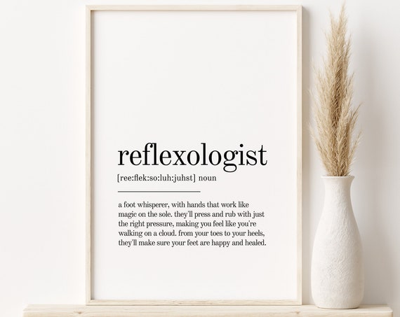 Reflexologist Definition Personalized Wall Art Print
