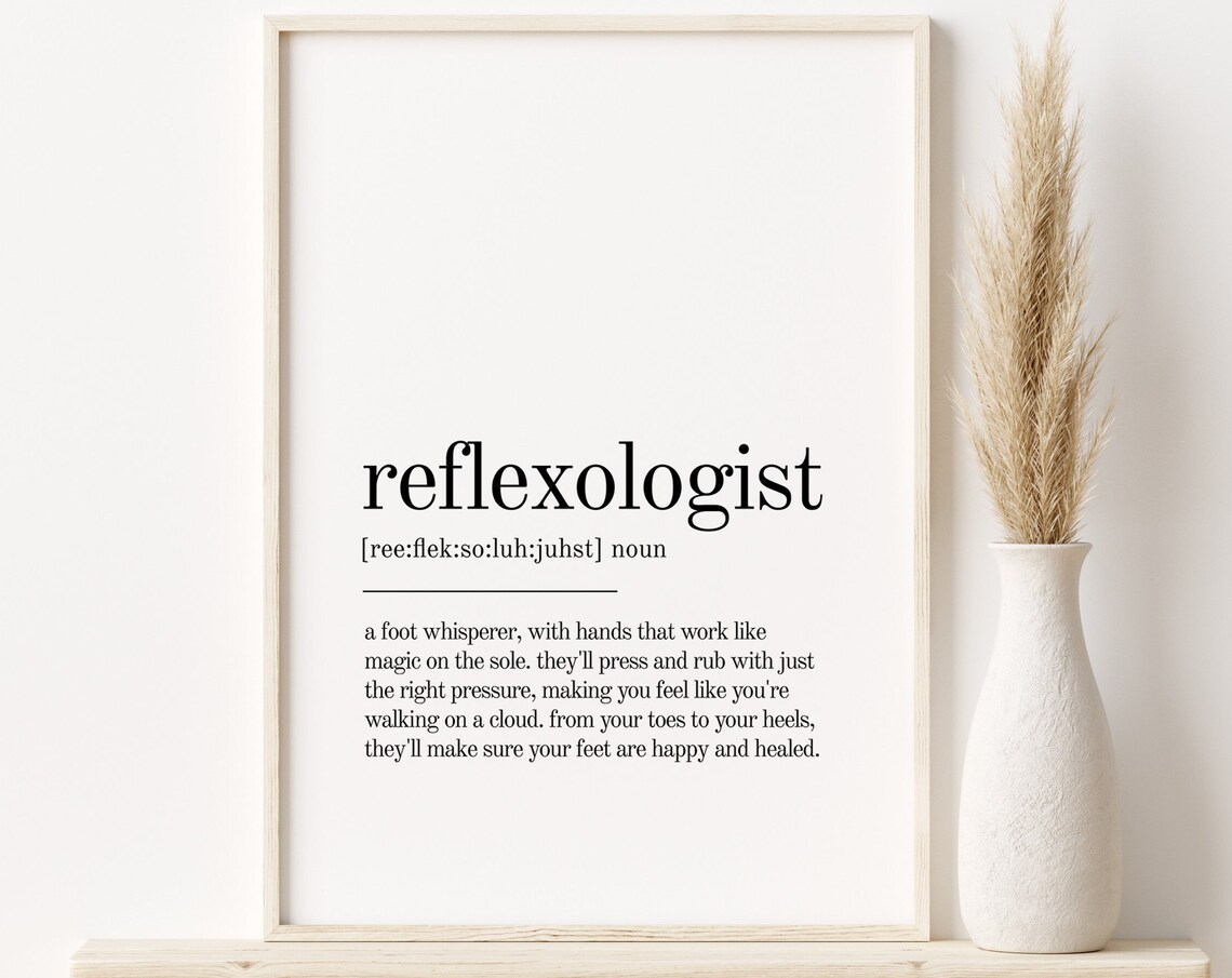Reflexologist Definition Personalized Wall Art Print