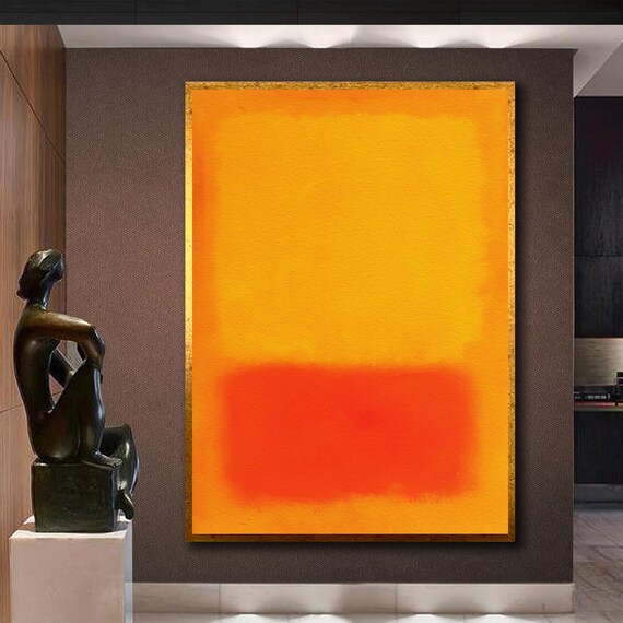 Mark Rothko Orange Abstract Art Minimalist Painting Modern Wall Decor Contemporary Home Art Unique Gift Homeart