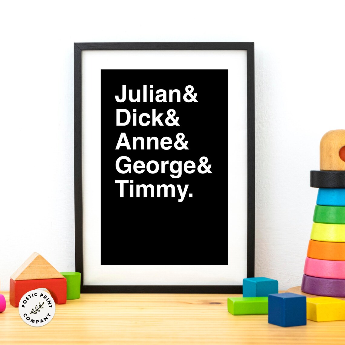 Famous Five Characters Julian Dick Anne George Timmy Book Print Poster - Image 6