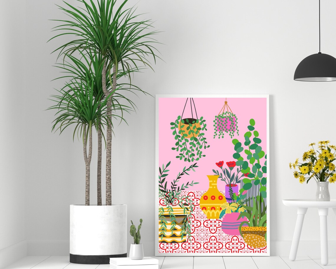 House Plant Botanical Print, Indoor Boho Decor - Image 3