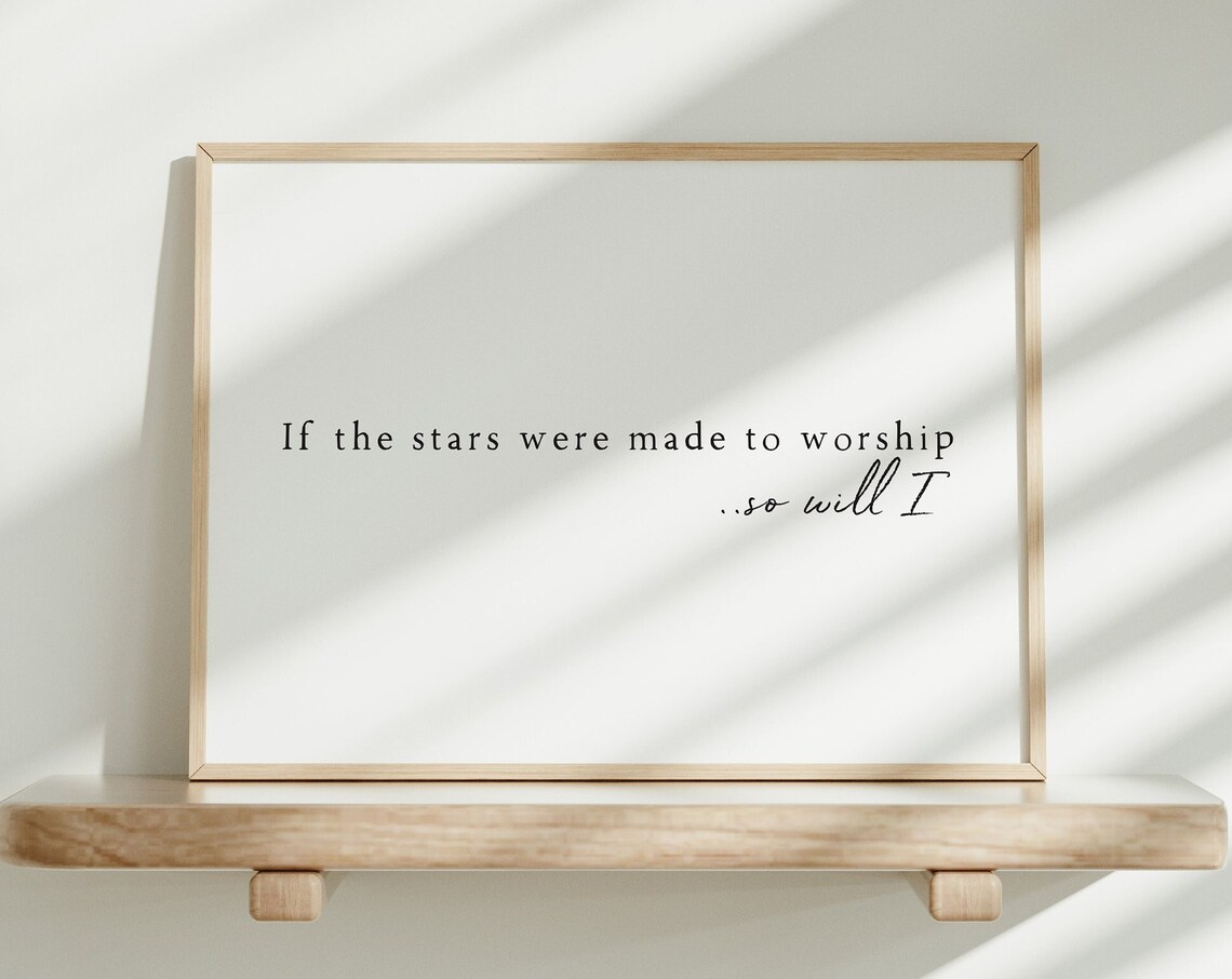 If The Stars Were Made To Worship, Vintage Scripture Poster