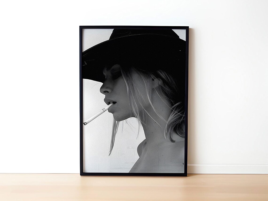 Cowgirl Art Print, Western Aesthetic Fashion Poster