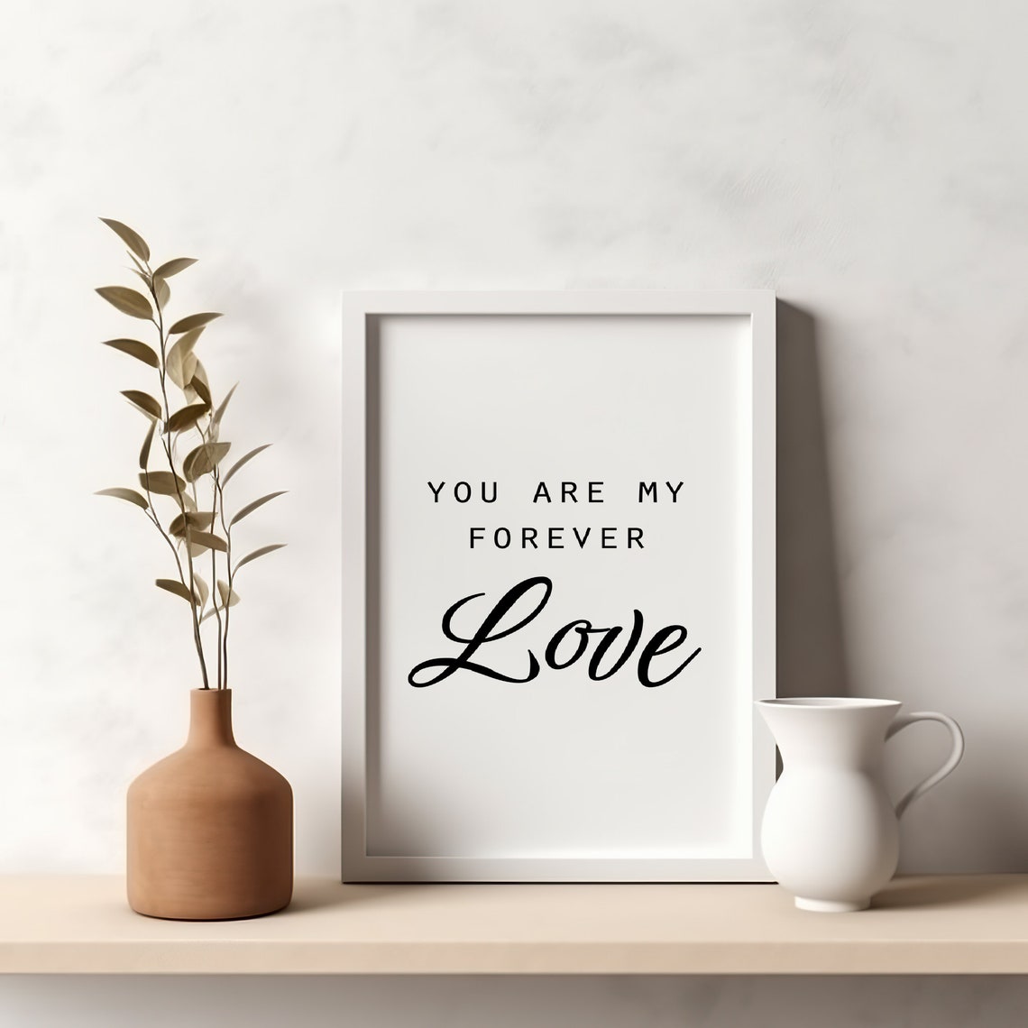 Sweet You Are My Forever Love Romantic Typography Bedroom Poster - Image 3