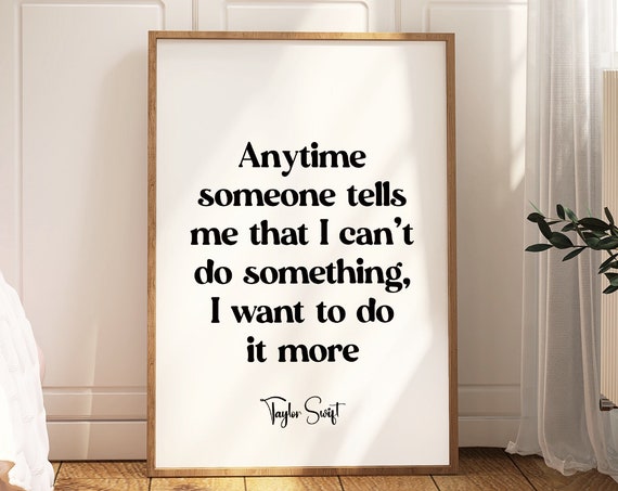 Taylor Swift Wall Art Inspirational Quote Unframed Home Decor Prints For Bedroom Gallery Wall Art