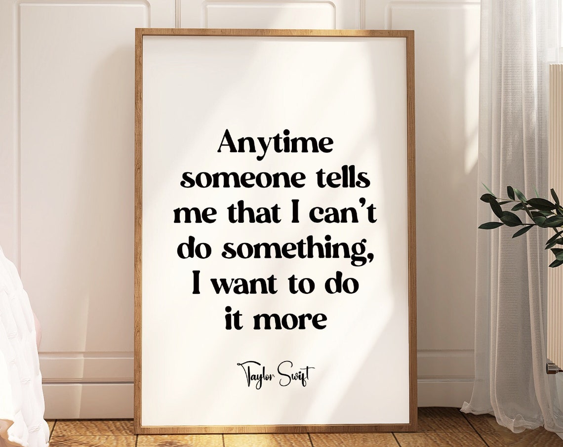 Taylor Swift Wall Art Inspirational Quote Unframed Home Decor Prints For Bedroom Gallery Wall Art