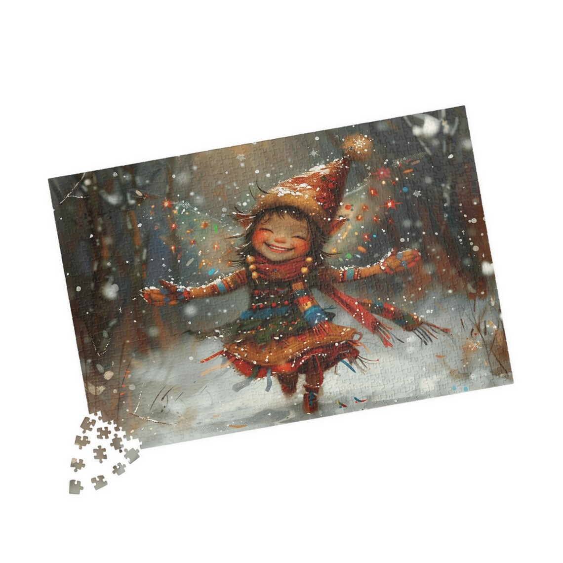 Joyful Christmas Fairy Travel Poster, Holiday Fun - Image 4