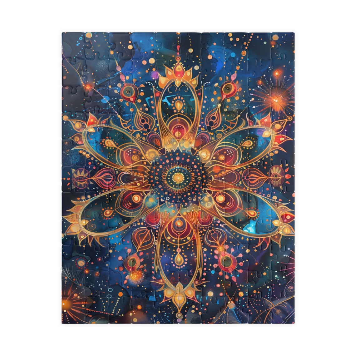 Celestial Mandala IV Golden Starry Night Sky Fantasy Art Poster - Image 2