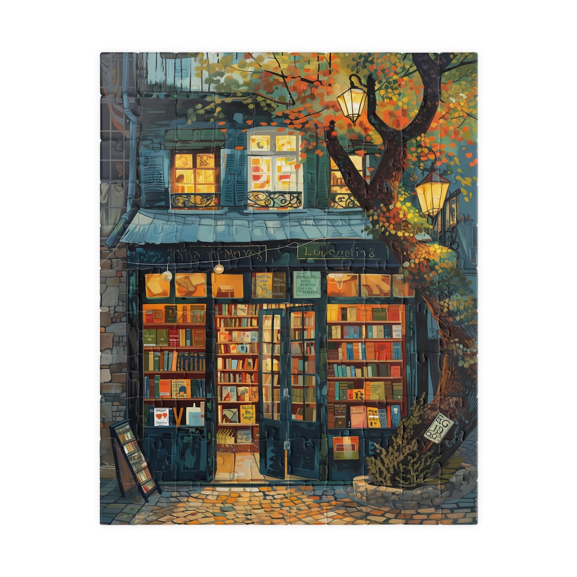 Hidden Book Shop Impressionist Style Art Print