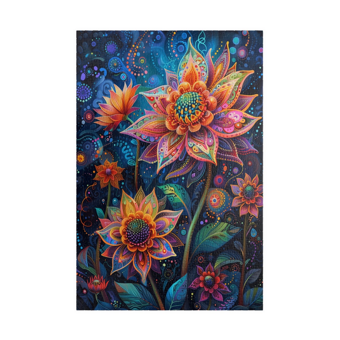 Tropical Dream Fantasy Flowers Jigsaw Puzzle Tech Free Fun Activity Great Gift For Birthdays Paitents And Nursing Homes - Image 3