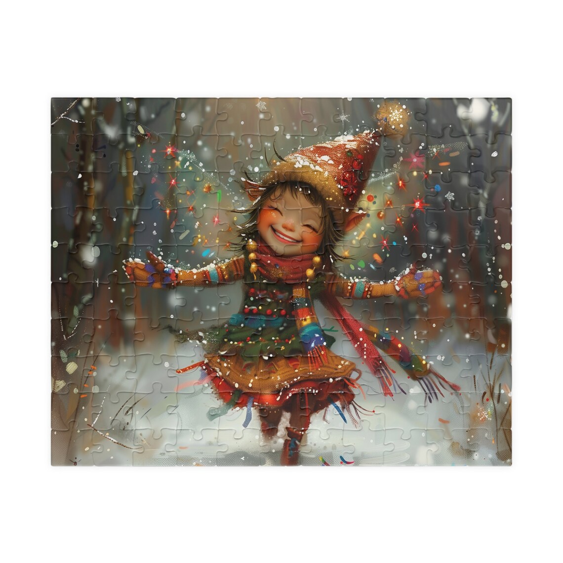 Joyful Christmas Fairy Travel Poster, Holiday Fun - Image 5