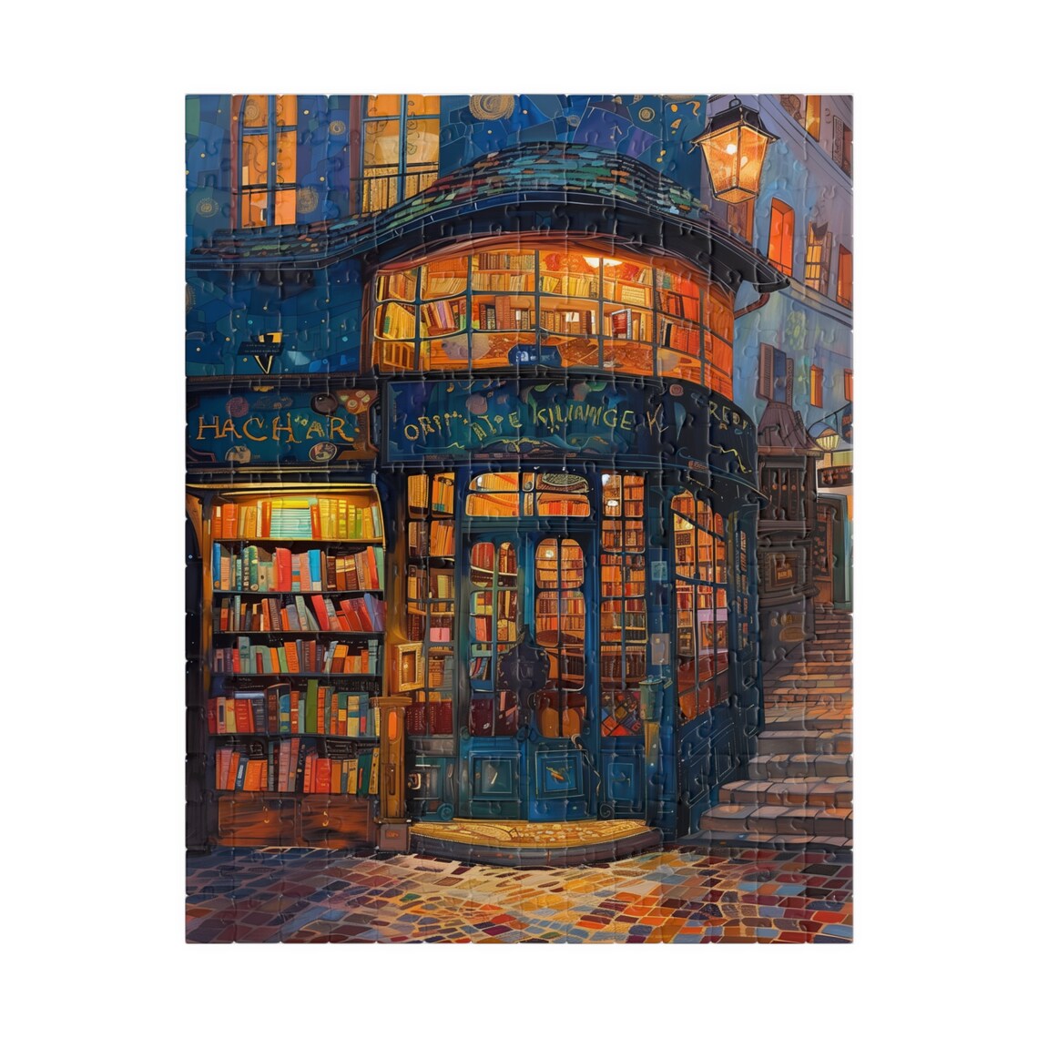 Parisian Book Shop Travel Poster, Impressionist Style - Image 2