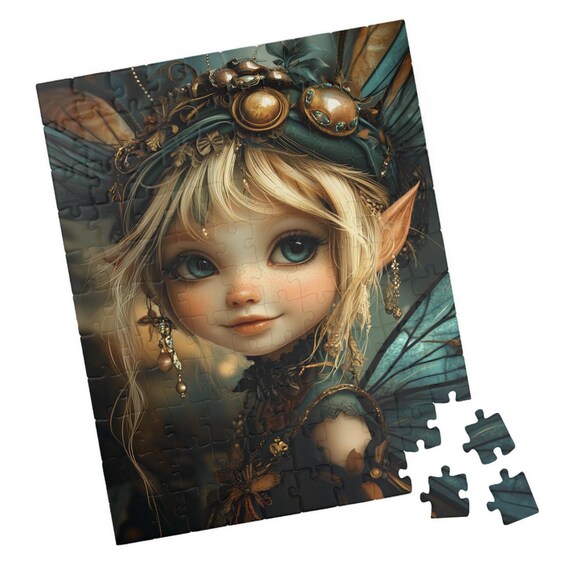 Ember Fairy In Black With Bronze Goggles And Teal Wings Dark Art Poster