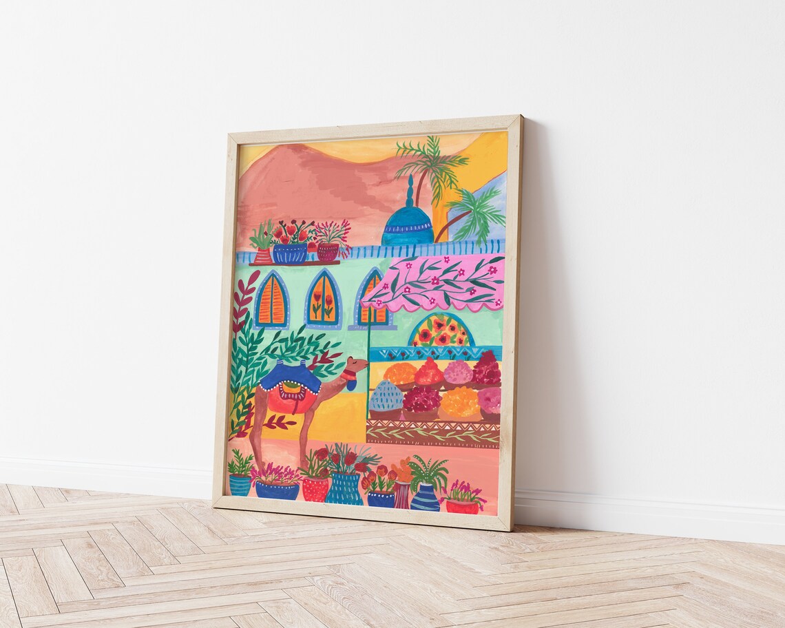 Camel Art Print, Egypt Travel Poster for Housewarming - Image 3