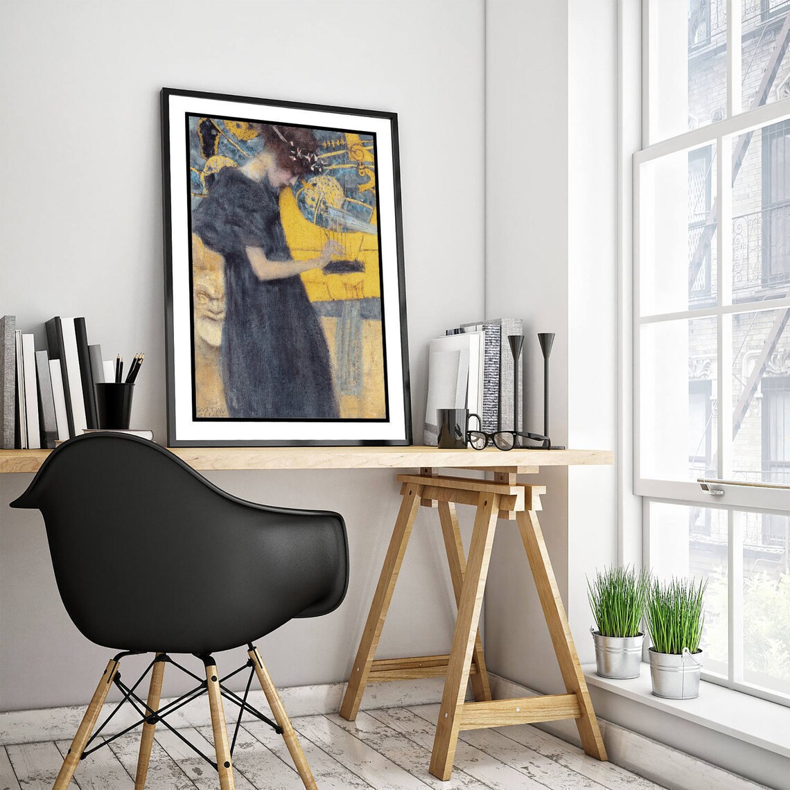 Gustav Klimt Music 1895 Art Print, Musical Instruments - Image 3