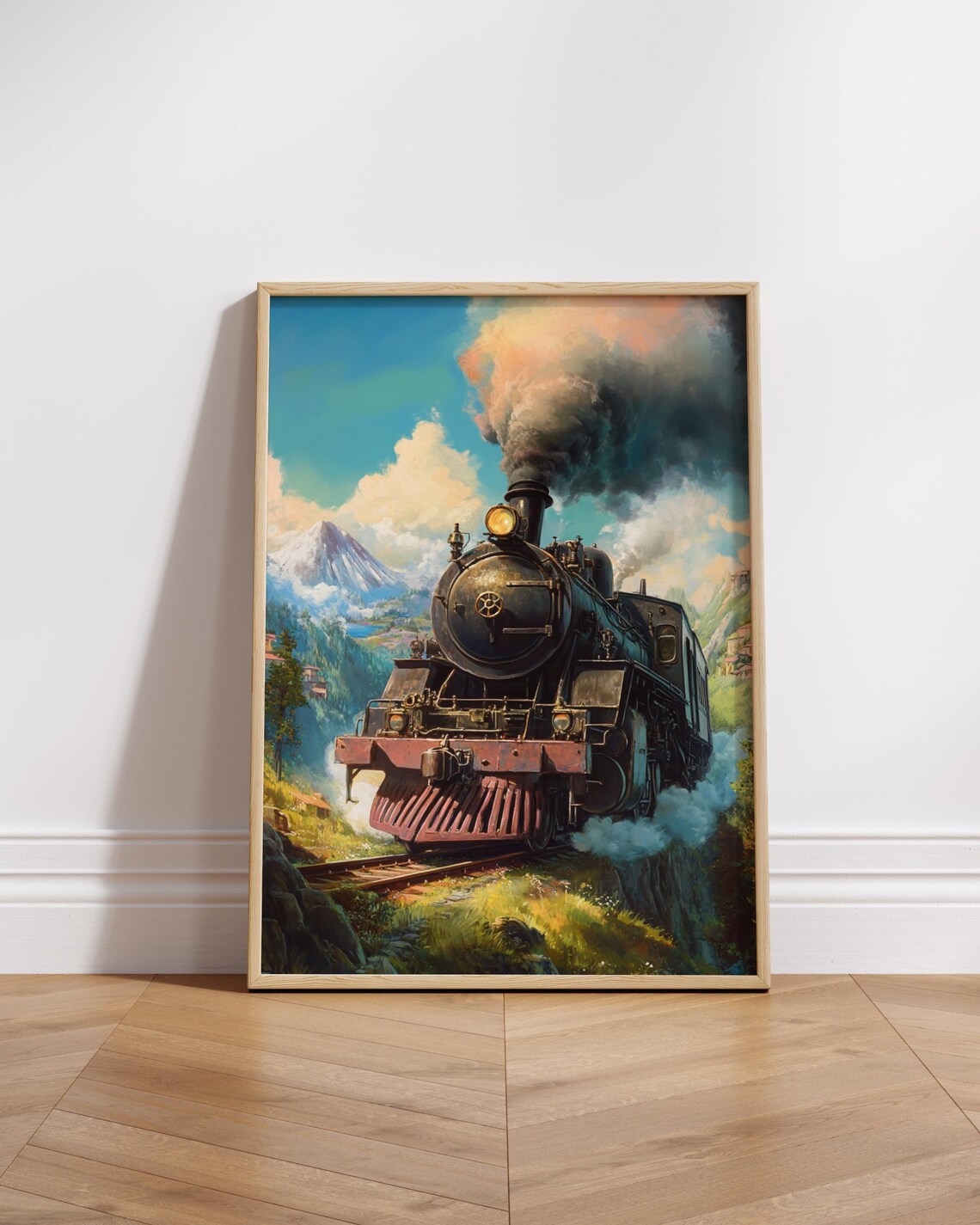 Fantasy World Train Print Matte Poster For Home Decor Gift Lovers Wall Art Living Room