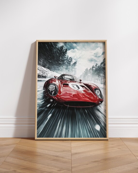 Race Car Posters Dynamic Wall Art Enthusiast Decor Automotive Home Sports