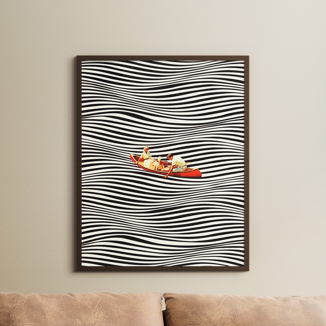 The Real Boat Ride 2 Opart Retro Art Print