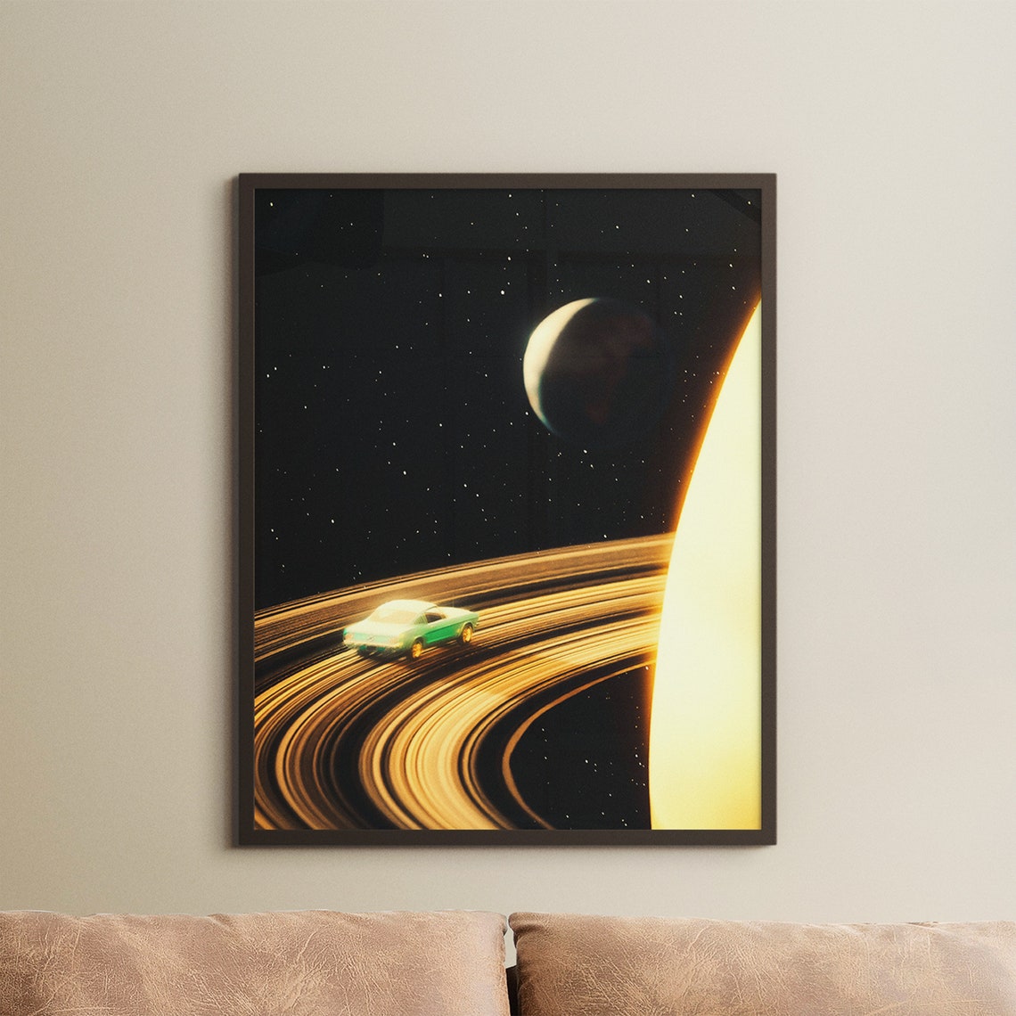 Saturn Retro Space Adventure Art Print - Image 3