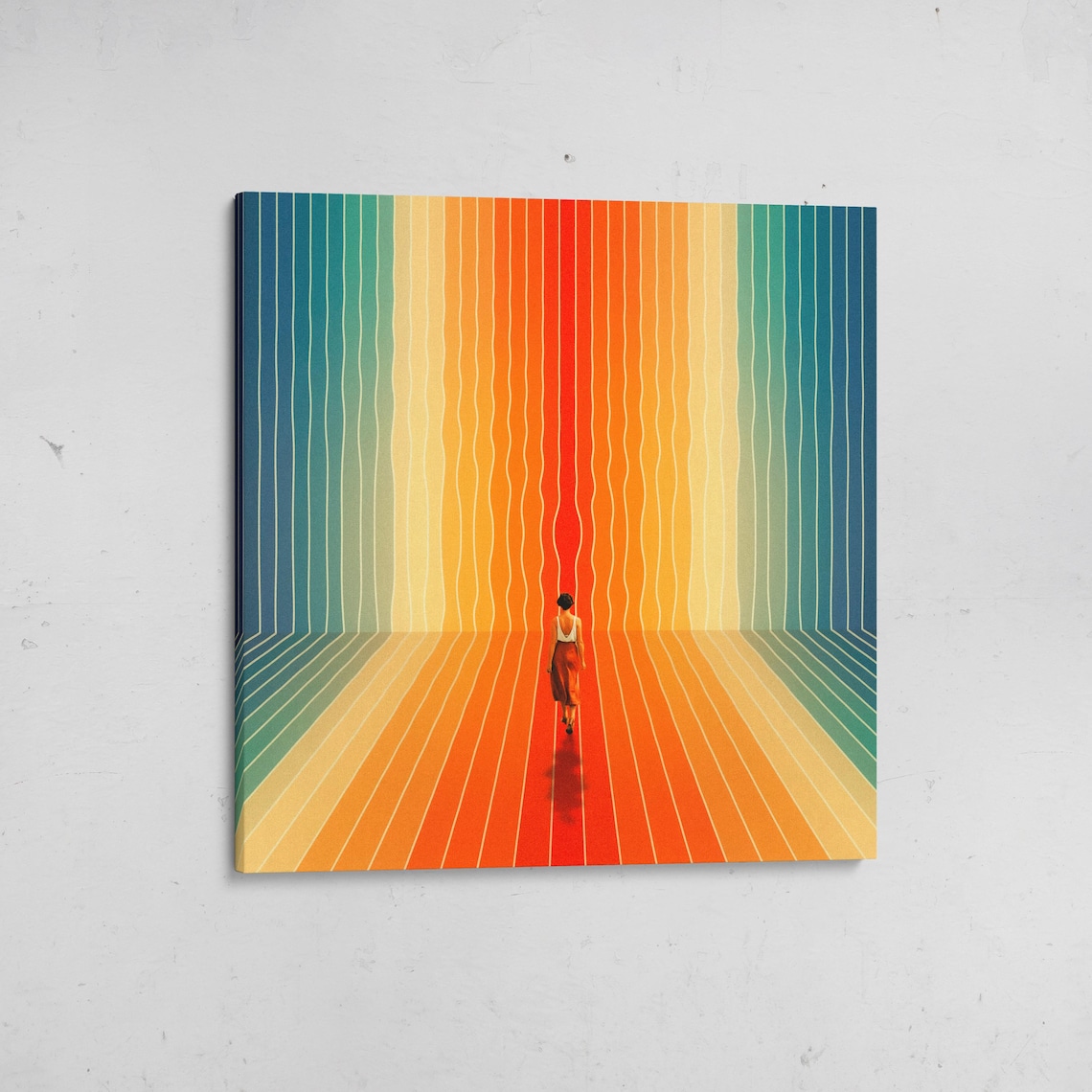 Here I Come Retro 70s Surrealism Art Print - Image 2