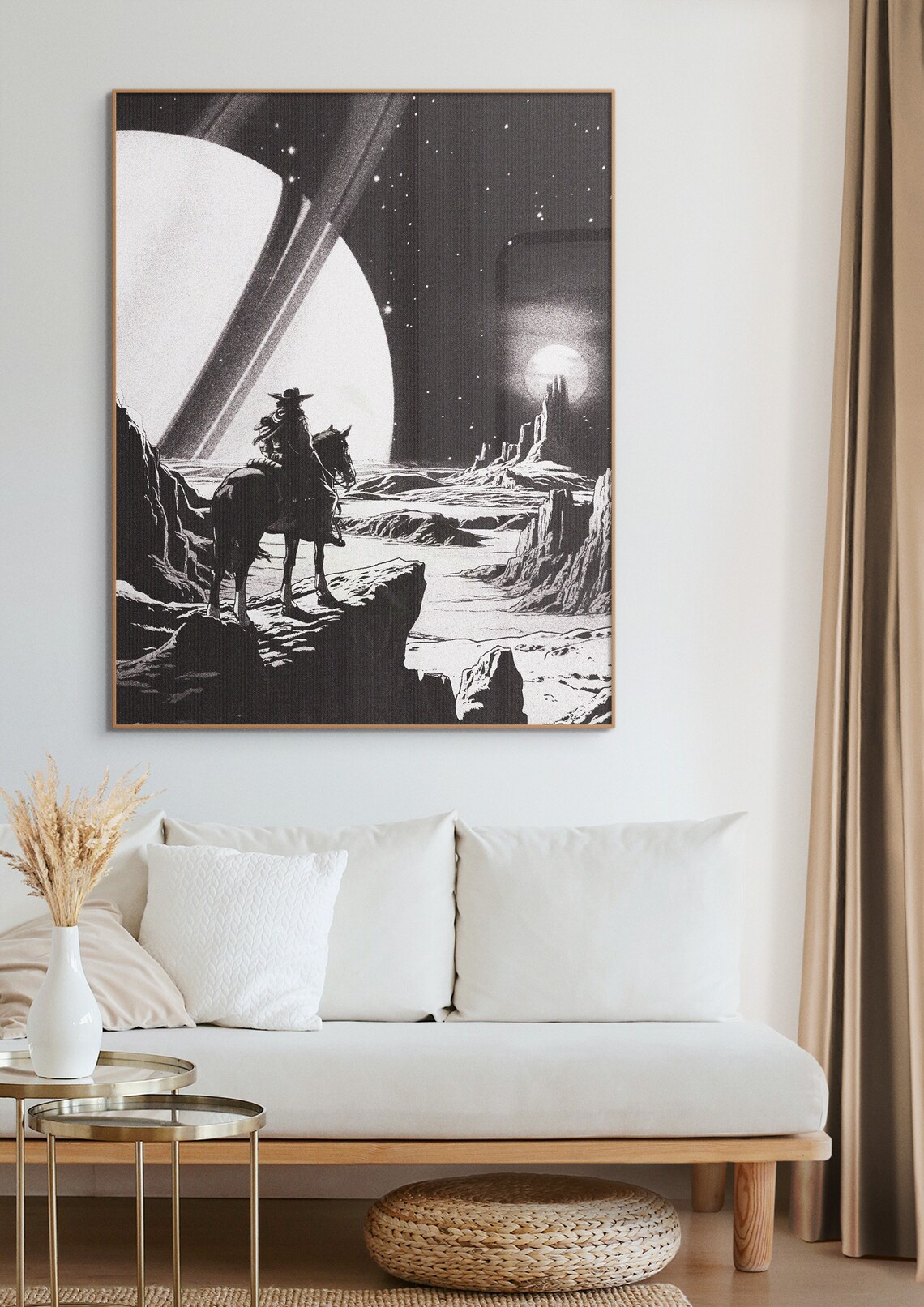 Cosmic Cowboy Retro Futurism Travel Poster - Image 3