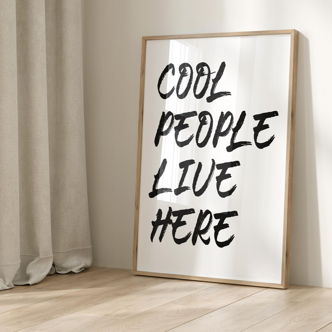 Cool People Live Here Poster Print Minimalist Typography Poster Modern Trendy Wall Art A101 - Image 4