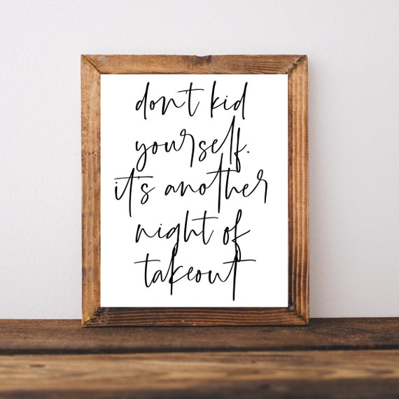 Kitchen Funny Sign Typography Art Print