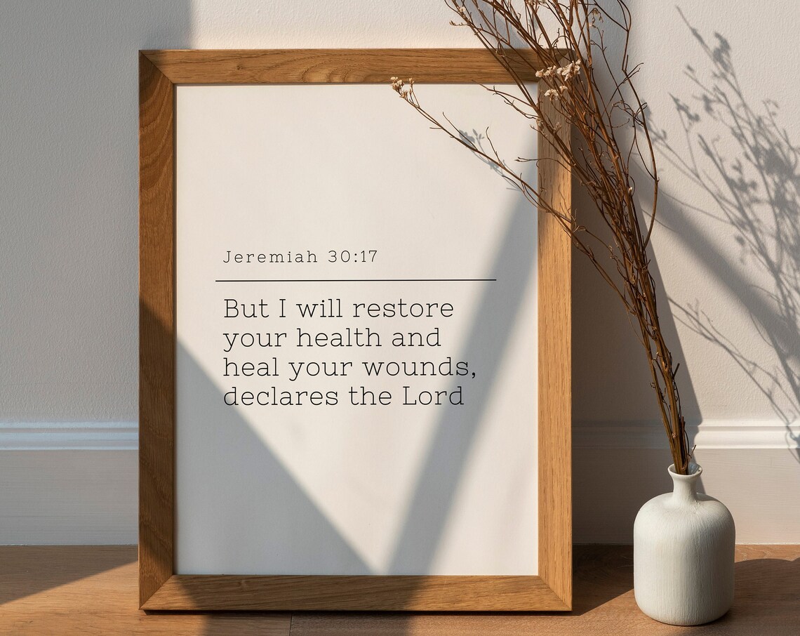 Jeremiah 30:17 Minimalist Bible Verse Art Print - Image 3