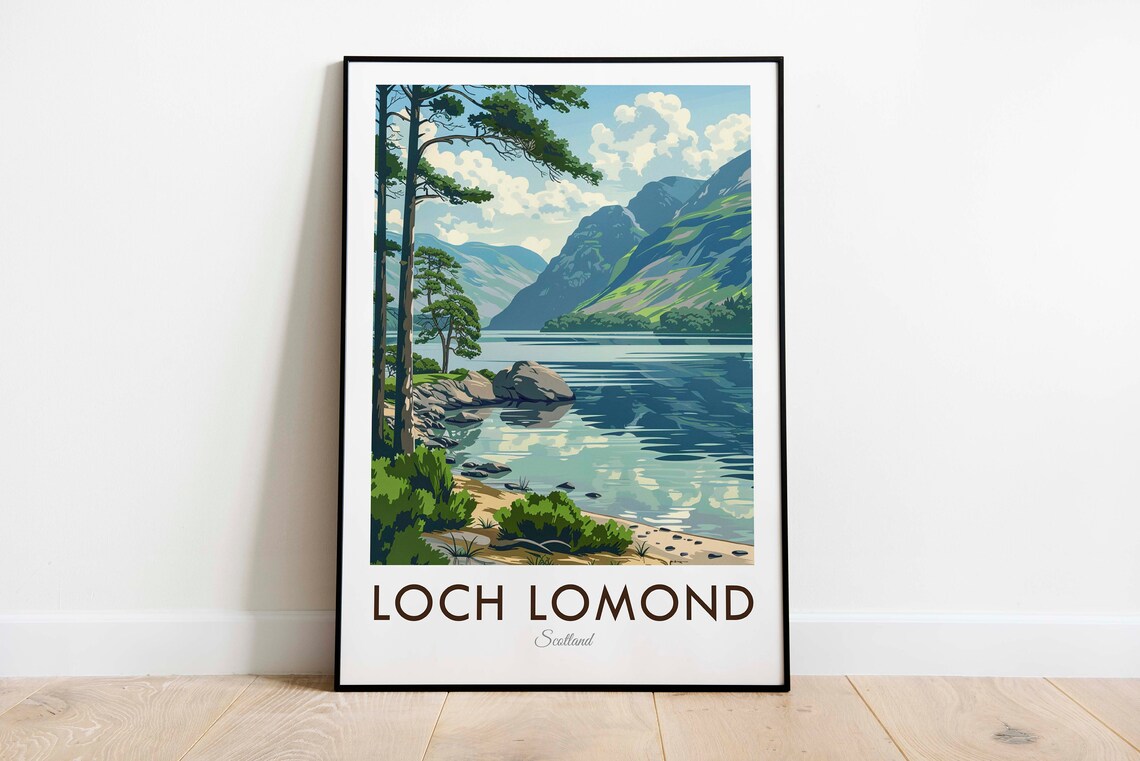 Loch Lomond Scotland Vintage Travel Poster - Image 3