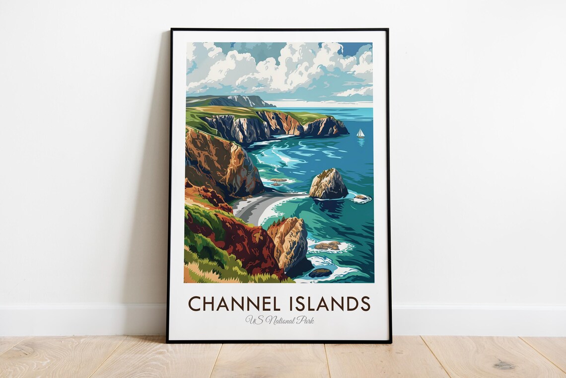 Channel Islands National Park Rugged Cliffs Sea Arch View Travel Poster