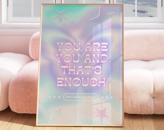 Y2k Room Decor For Teens Motivational Wall Art Trendy Prints Y2k Poster Dorm Room Decor Aesthetic Wall Art Aura Prints College Wall Decor