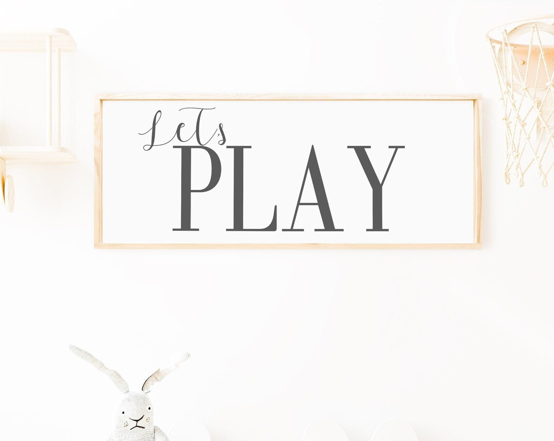 Let's Play Playroom Decor, Kids Room Art Print