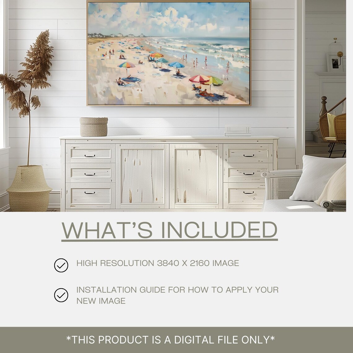 Frame TV Beach Art, Coastal Ocean Poster - Image 2