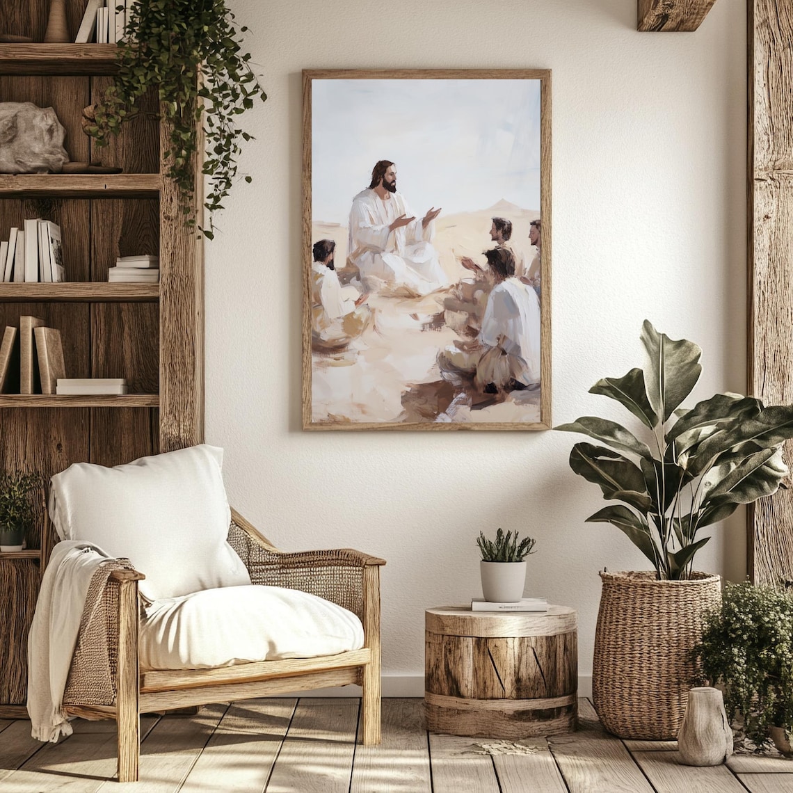 Jesus Teaching His Disciples, Christian Art Print - Image 2