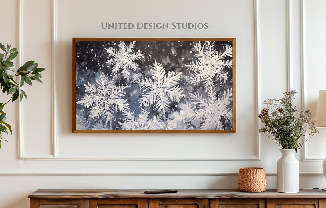 Winter Snowflake Holiday Art Print, Farmhouse Style - Image 3