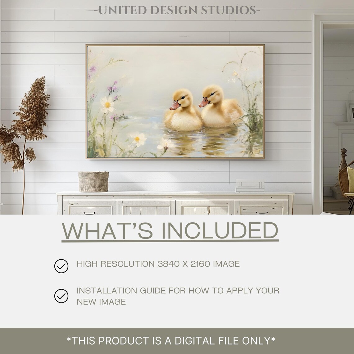 Cute Easter Ducklings Spring Farmhouse Art Print - Image 2