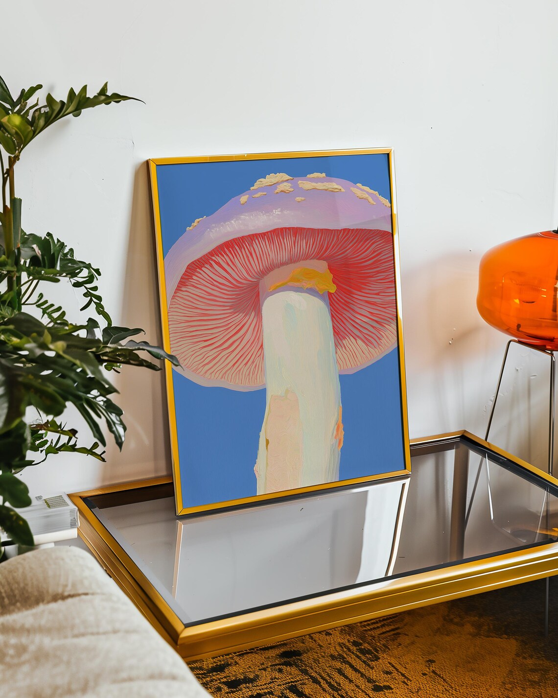 Giant Mushroom Modern Oil Painting Style Art Print - Image 4