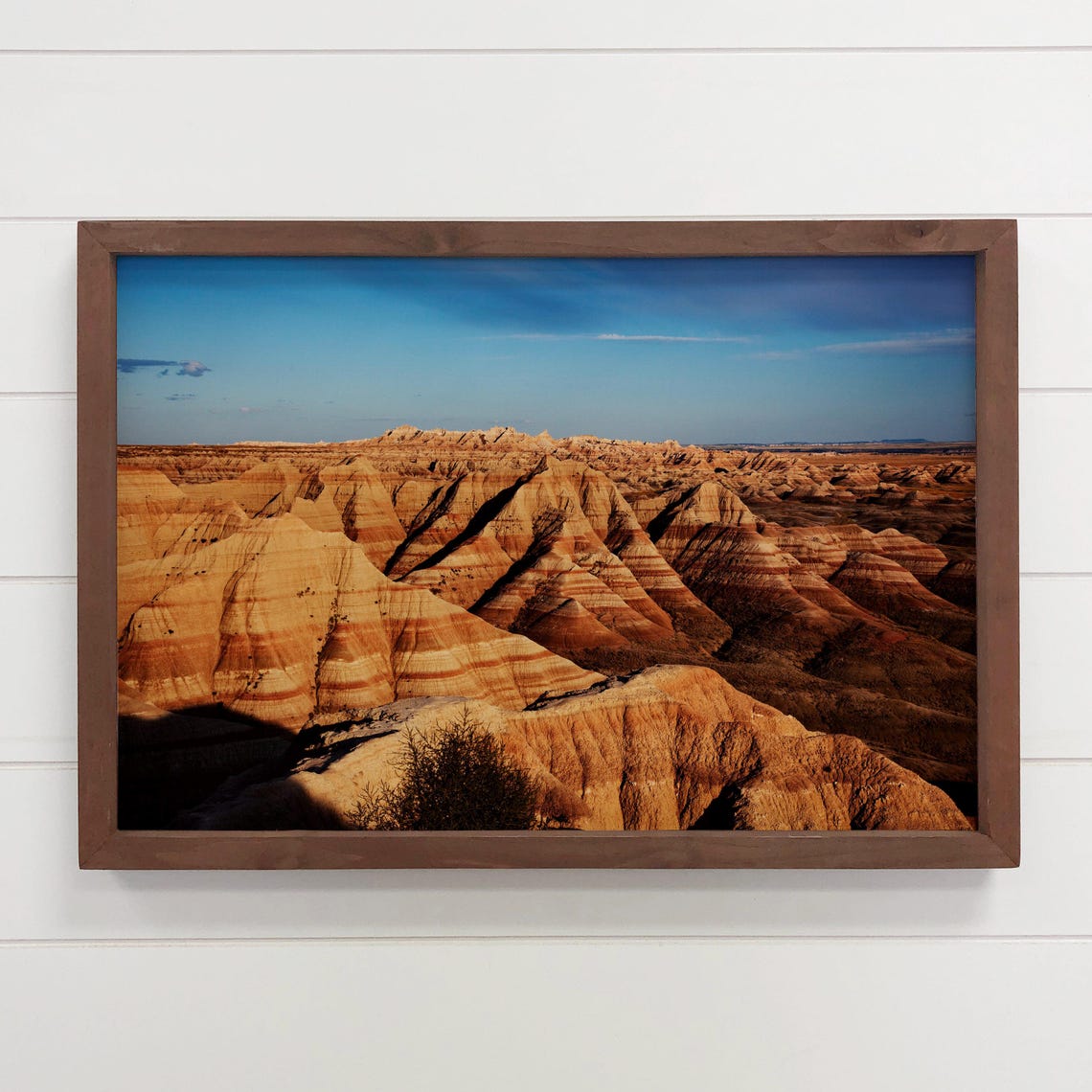 Sunset Badlands Red Rock Canyon Dramatic Landscape Art Poster
