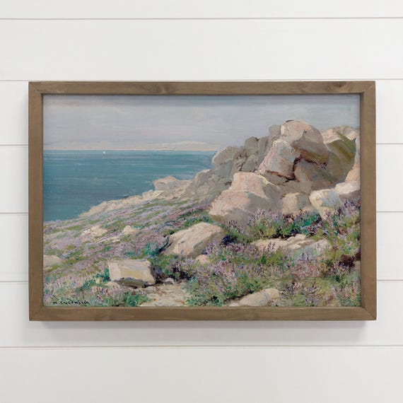 Purple Spring By The Bay Nature Landscape Wall Art
